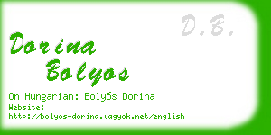 dorina bolyos business card